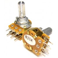 Потенциометр Резистор переменный стерео ( 2 ряда ) 20 Ком