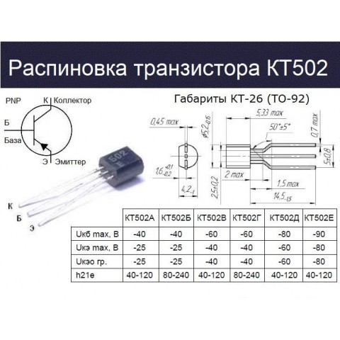 Транзистор КТ502Е