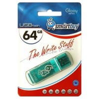 Память USB 2.0 64 GB SmartBuy Glossy Green, зеленый (SB64GBGS-G)