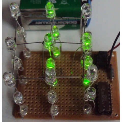 Радиоконструктор 031 - Простой светодиодный 3D куб