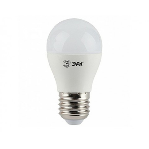 Лампа ЭРА LED A60 Е27, 10w, 4000К, шар матовый (A60-10w-842-E27)