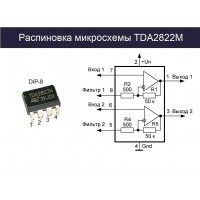 Микросхема TDA2822Mdip8