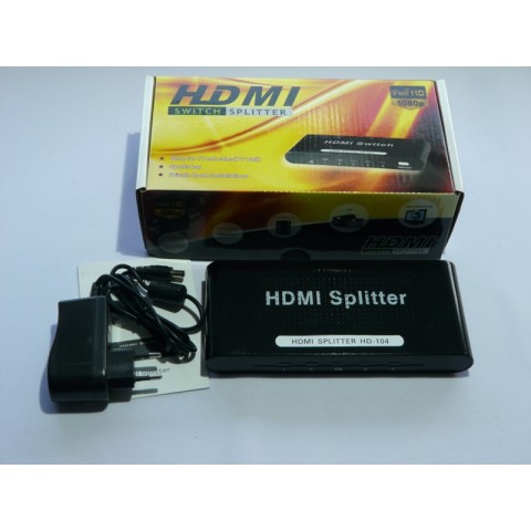 Делитель HDMI HD104 ( 1 вход 4 выхода) ver.1.3